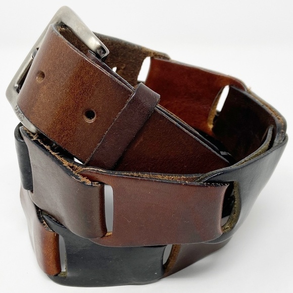 GUESS | Browns & Black Leather Belt - Picture 10 of 15